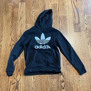 Adidas hoodie with logo size 11-12 years